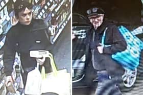 Police wish to speak to these two people after food and alcohol were shoplifted from the BP garage in West Street, Portchester.