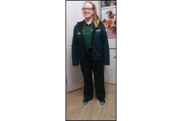Lucy Gatward during her time as a student paramedic.