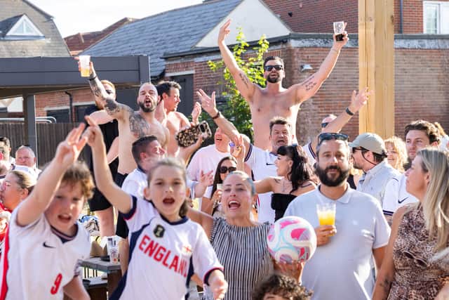 Goal celebrations at the Green Posts.