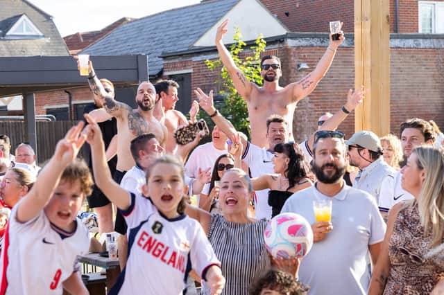 Celebrations at The Green Posts in Hilsea.