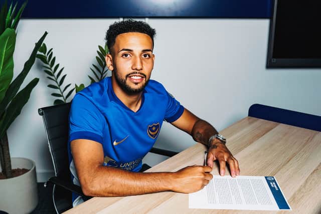 Odin Bailey has become Pompey first signing of the summer following his arrival from Stockport. Picture: Portsmouth FC
