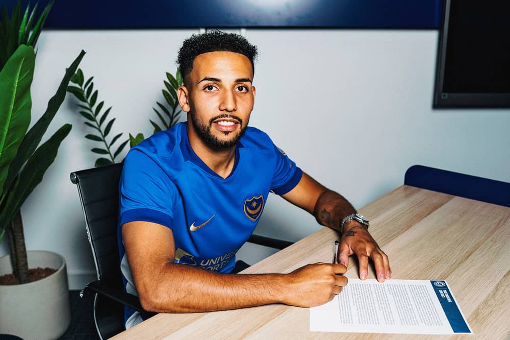 Odin Bailey has become Pompey’s first signing of the summer following his arrival from Stockport. Picture: Portsmouth FC