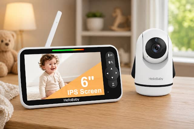Featuring a six-inch display, remote camera controls and night vision, the HelloBaby video baby monitor has been reduced by 25% on Amazon