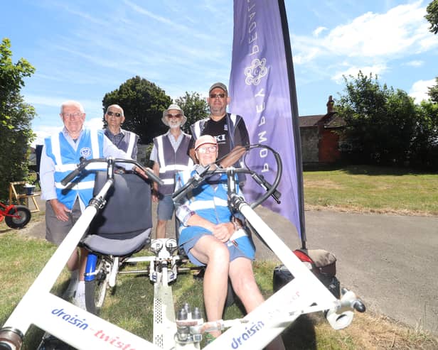 Pictured: Pompey pedal team Ron White, David Bradley, Philip Hobbs, Gil Ripiner and Shane Beumont at Pompey Pedals, Alexandra Park, Portsmouth 
Picture: Habibur Rahman

