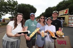 Jessica Taylor, Phil Wootton, Lisa Wakeham, Harry (12) and Charlie Wakeham at the Southsea Food Festival
