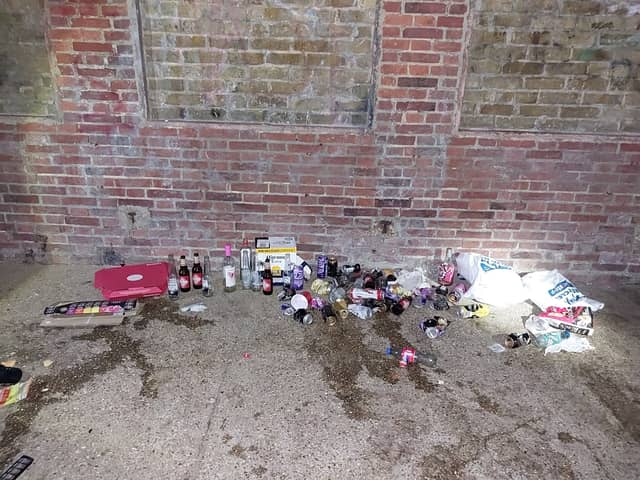 Alcohol and drug paraphernalia left in Gosport