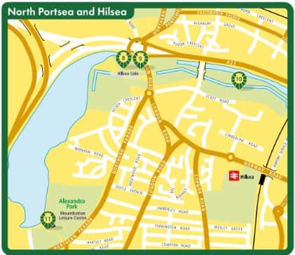 The Pride of Portsmouth: Hilsea map of the Portsmouth100 lion trail