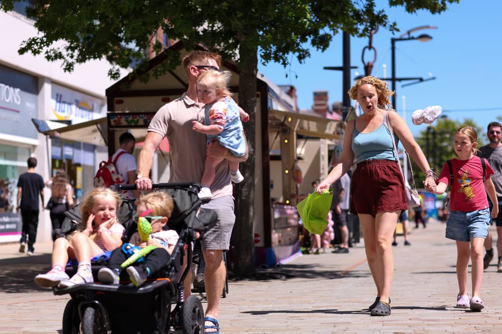 Fly-away baby cap soon retrieved. Fareham's Big Weekend, West Street, Fareham
Picture: Chris Moorhouse (040726-52)