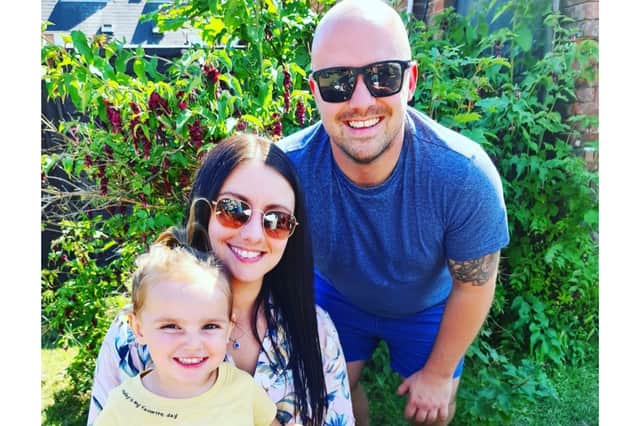Aria Thorpe, her dad Tom Thorpe and Mr Thorpe's partner Sophie Emmess. Aria was stabbed to death at a house in Weston-super-Mare. A teenage boy was cleared of murder and manslaughter