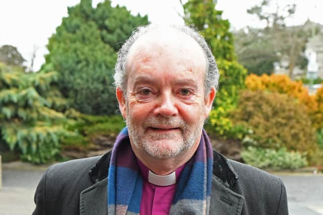 GOSPORT WAR MEMORIAL HOSPITAL DEATHS                     JPNS                         MRW                               16/1/2019

Relatives and friends of people who had died at Gosport War Memorial Hospital - at Ferneham Hall, Fareham, Hampshire, England 

The Right Reverend James Jones KBE - a retired Church of England Bishop  
He was The Bishop of Liverpool between 1998 and 2013 

Picture by:  Malcolm Wells (190116-2396)
Professional Photographer 
Mobile: 07802 217 569
E: malcolmrichardwells@gmail.com