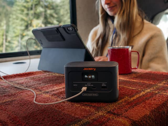 The Jackery Explorer 100 Plus is a compact 99Wh portable power station with USB-C charging and a LiFePO4 battery