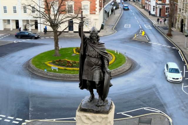 The King Alfred statue in Winchester