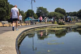 Clear up operation underway at Canoe Lane which has been filled with algae blooms 