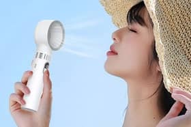 The portable bladeless fan has an LED display, three speed settings and USB power