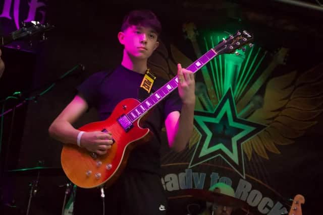 A charity music festival - LincFest - is taking place on Saturday, July 11 to raise money for the Hampshire and the Isle of Wight Air Ambulance and Horndean Parish Council's Local Good Causes Fund. The event is inspired by 14-year-old Lincoln Hawkes who tragically died in a car accident last year. 

Pictured: Lincoln Hawkes performing with his band 'Into Pieces'