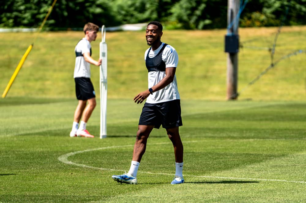 Ebou Adams has ruled out becoming Pompey skipper this season. Picture: Portsmouth FC