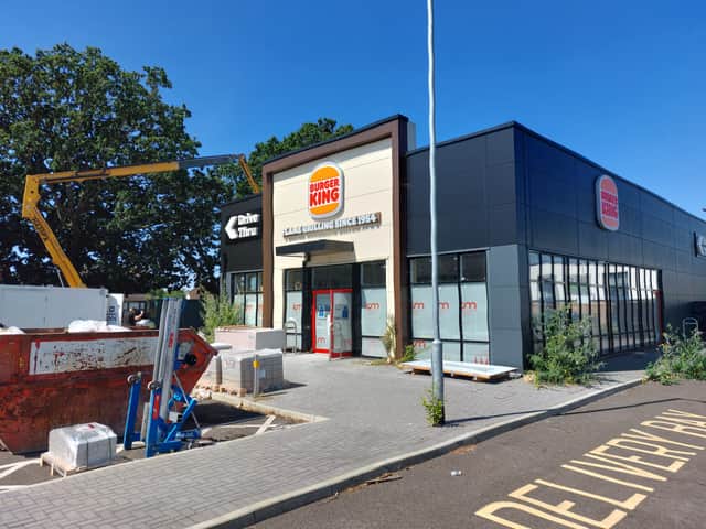 The new Burger King is getting closer to completion in Fareham Trade Park, Gosport.
