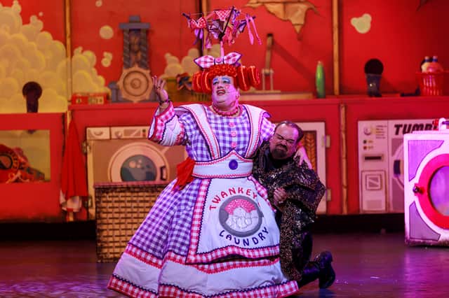 The Theatre Royal in Portsmouth has previously staged Aladdin as its Christmas panto - pictured is Widow Twankey