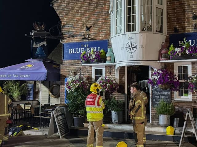 The fire spread to the Blue Bell Inn  in Emsworth at around 2am on Saturday, July 11.