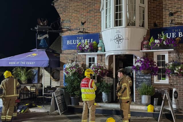 The fire spread to the Blue Bell Inn in Emsworth at around 2am on Saturday, July 11.
