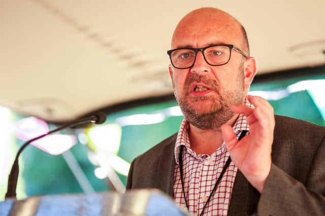 Leader of Portsmouth City Council, Cllr Steve Pitt, speaking at the Pride of Portsmouth Trail.