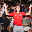 England fans celebrated their quarter-final win against Norway in style at The Milton Arms.
