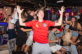 England fans celebrated their quarter-final win against Norway in style at The Milton Arms.