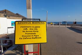 A section of the Promenade will be closed for three weeks due to SailGP event.