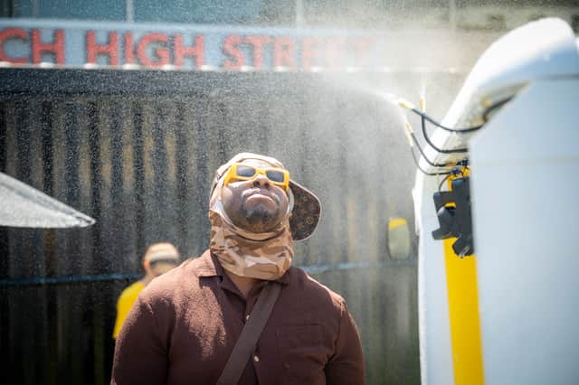 Londoners cool off at the giffgaff Keep Your Cool Zone at Boxpark Shoreditch