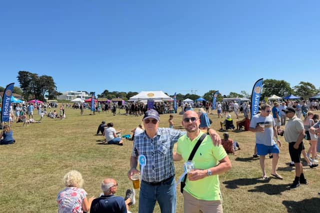 Chair Josh Read, right, at the Warsash Festival on July 4.