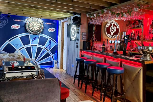 Paul and Melanie Brimecome's The Pampered Chicken garden pub