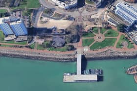 Aerial of Gosport's waterfront