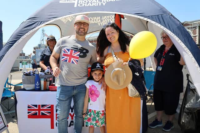 Royal Navy families day at HMS Excellent on Whale Island.