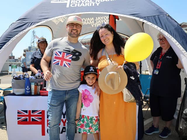 Royal Navy families day at HMS Excellent on Whale Island.