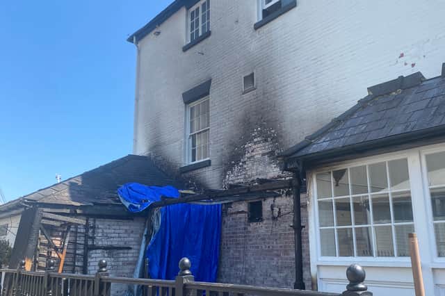 The Bridge Tavern was hit by a blaze on Saturday