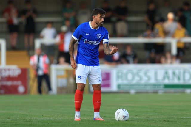 Marlon Pack played 45 minutes of Pompey’s opening friendly at Woking. Picture: Simone Roe/ProSportsImages