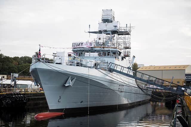 HMS Medway, the Portsmouth-based River-class offshore patrol vessel.