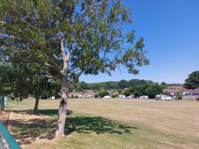 A group of travellers broke into a park off Scratchface Lane in Bedhampton shortly after being evicted from a field behind Westleigh Park in Leigh Park.