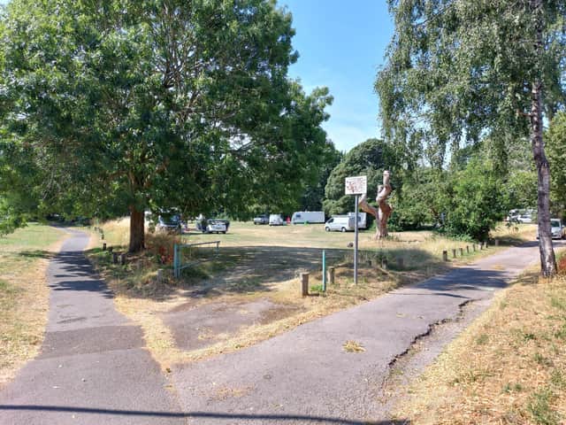 Travellers at Hermitage Lea on Stockheath Lane. An eviction notice is being appealed for in the courts today.