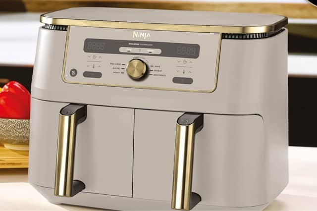 The Ninja MAX Dual Zone Digital Air Fryer lets you cook two different foods at the same time in separate drawers