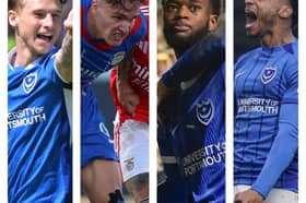 From left to right: Adrian, Segecic, Marko Milovanovic, Abu Kamara and Josh Murphy is a potential Pompey attacking quartet next season.