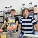 Ethan and Aaron of ET Sweets. The new sweet shop that has opened in Park Parade, Leigh Park