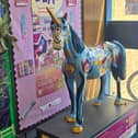 Unicorn at North End Library as part of the Pride of Portsmouth trail