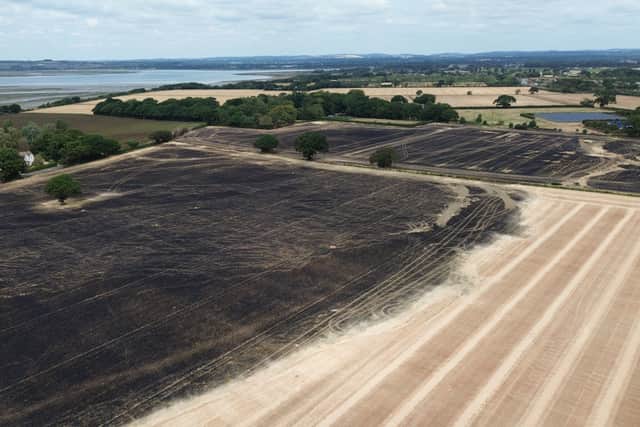 Devastation after a fire in Hayling Island