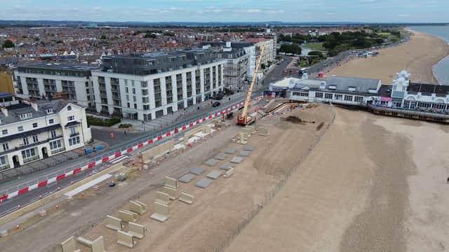 Southsea sea defences being created near South Parade Pier
Picture: Habibur Rahman