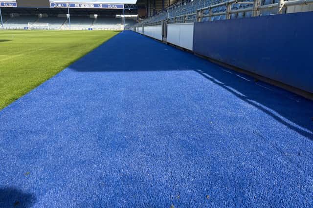 Pompey's new trackway has a shock pad underneath and is similar to those at Liverpool and West Ham.