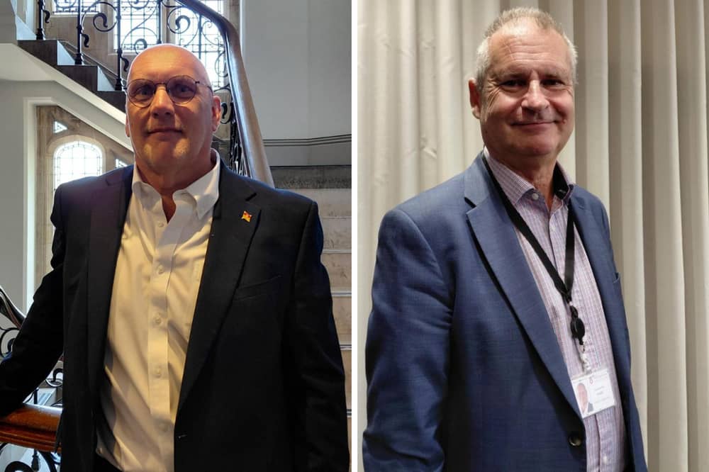 Cllr Nick Adams-King, left, and Cllr Keith House. Photo: LDRS