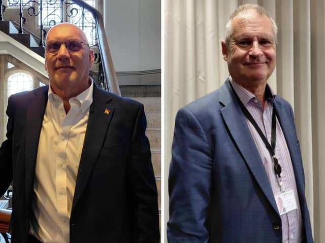 Cllr Nick Adams-King, left, and Cllr Keith House. Photo: LDRS