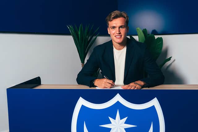 Pompey have signed striker Marko Milovanovic