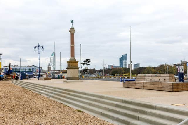 The shingle beach has been widened at Southsea Common.